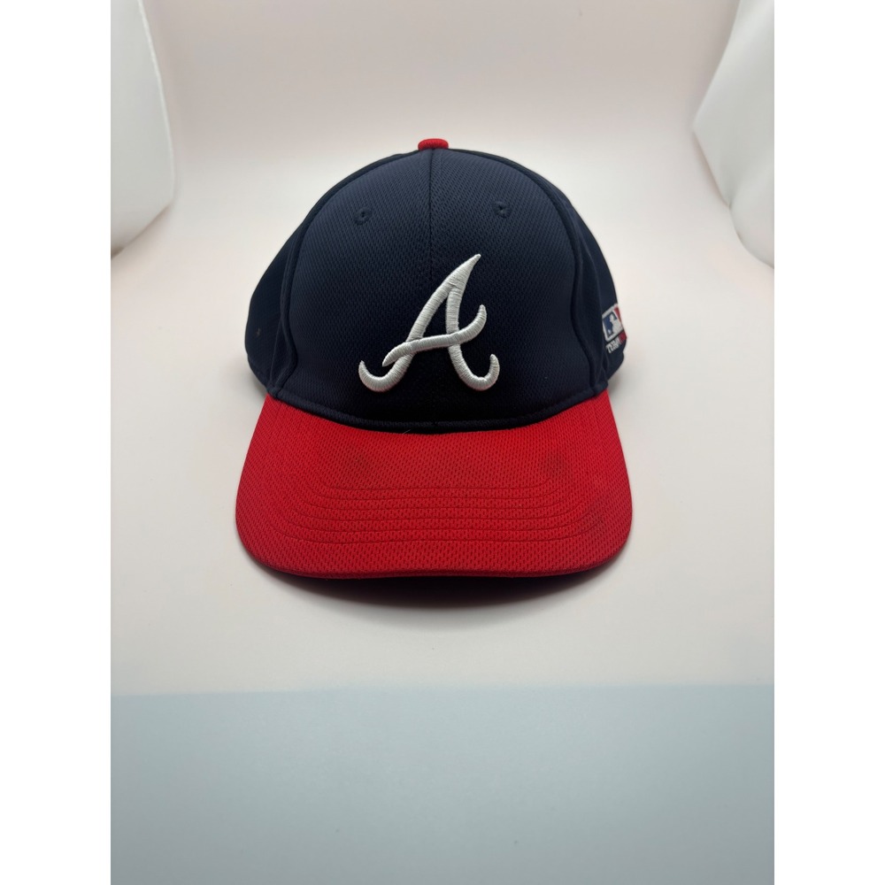 Atlanta Braves OC Sports MLB Baseball Cap Hat Navy Blue Red Adjustable OSFM